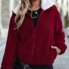 * Clothing | Cheapest Camisa Wine Fleece Zip-Up Jacket Women