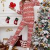 * Clothing | Brand New Camisa Red Fair Isle Reindeer Long-Sleeve Tee & Joggers Women