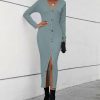 * Clothing | Budget Camisa Blue Dolman Sweater Dress Women