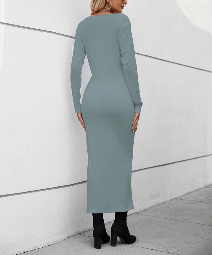 * Clothing | Budget Camisa Blue Dolman Sweater Dress Women