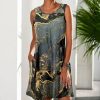 * Clothing | Best Pirce Camisa Gray Marble Pocket Sleeveless Dress Women