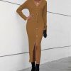 * Clothing | Deals Camisa Khaki Dolman Sweater Dress Women