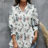 * Clothing | Cheap Camisa White Butterfly Button-Up Women