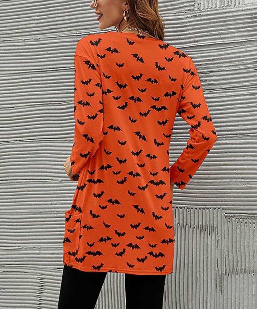 * Clothing | Budget Camisa Orange & Black Bat Tunic Women