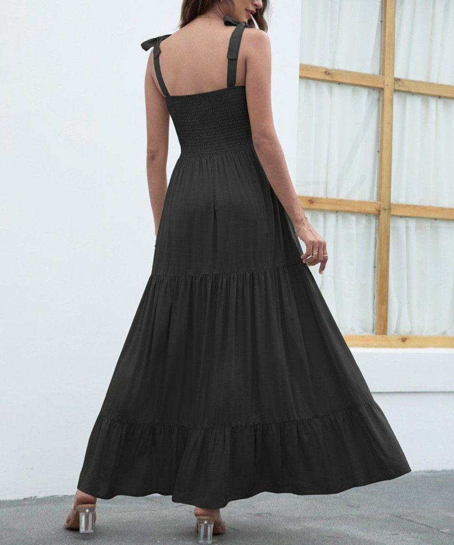 * Clothing | Outlet Camisa Black Tiered Maxi Dress Women