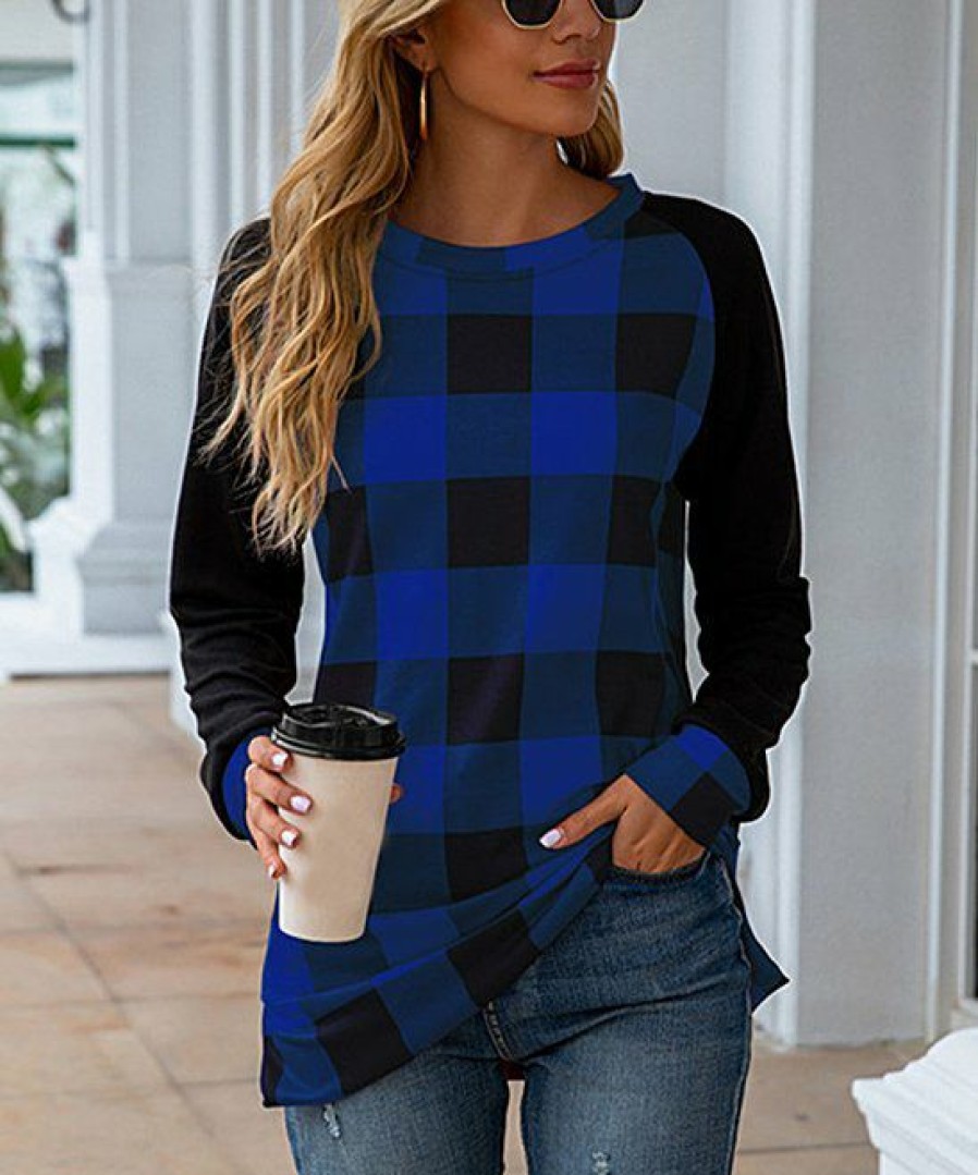 * Clothing | Budget Camisa Blue & Black Check Top Women