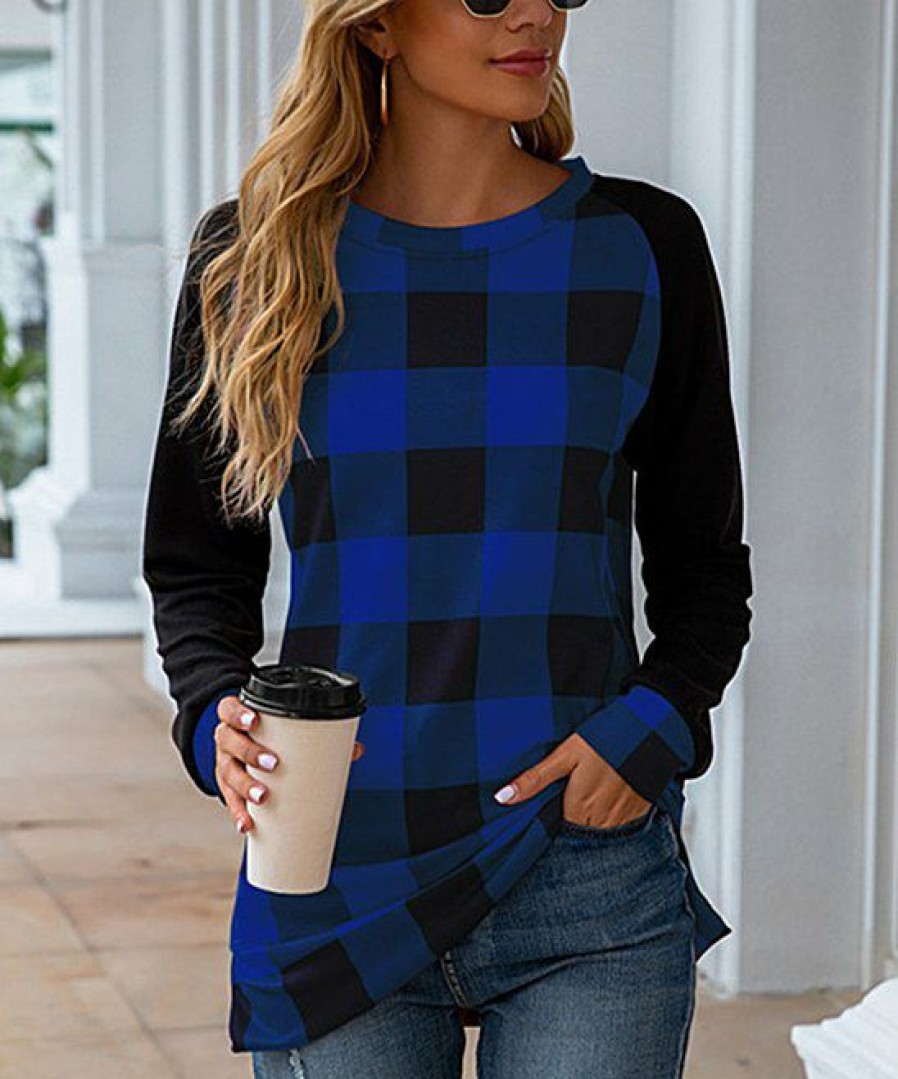 * Clothing | Budget Camisa Blue & Black Check Top Women