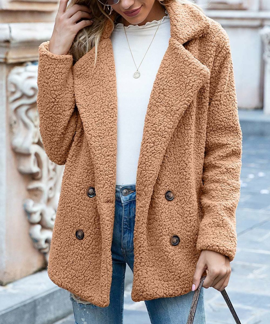 * Clothing | Cheap Camisa Camel Plush Peacoat Women