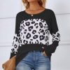 * Clothing | Coupon Camisa Black & Blue Leopard Long-Sleeve Top Women