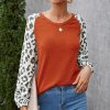 * Clothing | Buy Camisa Nacarat Leopard Stitching Top Women