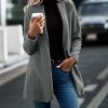 * Clothing | Cheap Camisa Gray Notch-Neck Open Blazer Women