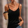 * Clothing | Buy Camisa Black Rhinestone-Encrusted Dot Camisole Women