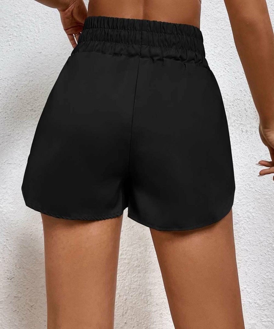 * Clothing | Best Reviews Of Camisa Black Elastic-Waist High-Rise Shorts Women