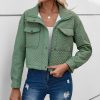 * Clothing | Best Reviews Of Camisa Green Quilted Zip Crop Jacket Women