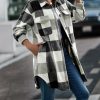 * Clothing | Cheapest Camisa Black Plaid Pocket Longline Shacket Women