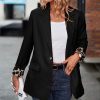 * Clothing | New Camisa Black Leopard-Cuff Blazer Women