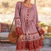 * Clothing | Buy Camisa Pink Patchwork Peasant Dress Women