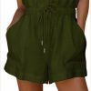 * Clothing | Best Pirce Camisa Green Pocket Paper Bag Shorts Women