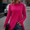 * Clothing | Promo Camisa Rose Button-Trim Cowl Neck Tulip-Hem Top Women