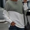 * Clothing | Brand New Camisa Gray & White Color-Block Sweatshirt Women