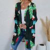 * Clothing | Outlet Camisa Black & Green Christmas Tree Button-Front Longline Cardigan Women