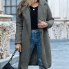 * Clothing | Flash Sale Camisa Gray Shawl Collar Teddy Coat Women