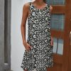 * Clothing | Buy Camisa White Leopard Pocket Crewneck Shift Dress Women