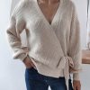 * Clothing | Best Reviews Of Camisa Apricot Tie-Side Wrap Sweater Women