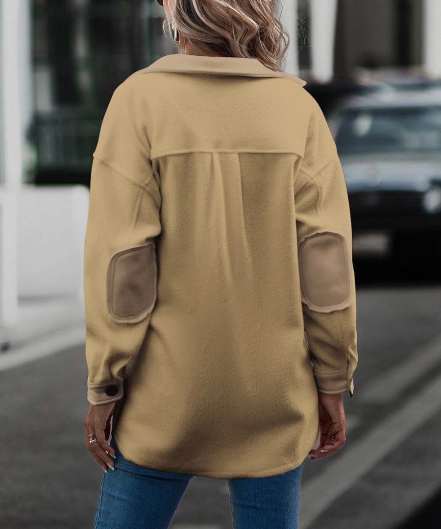 * Clothing | Outlet Camisa Khaki Pocket Shacket Women