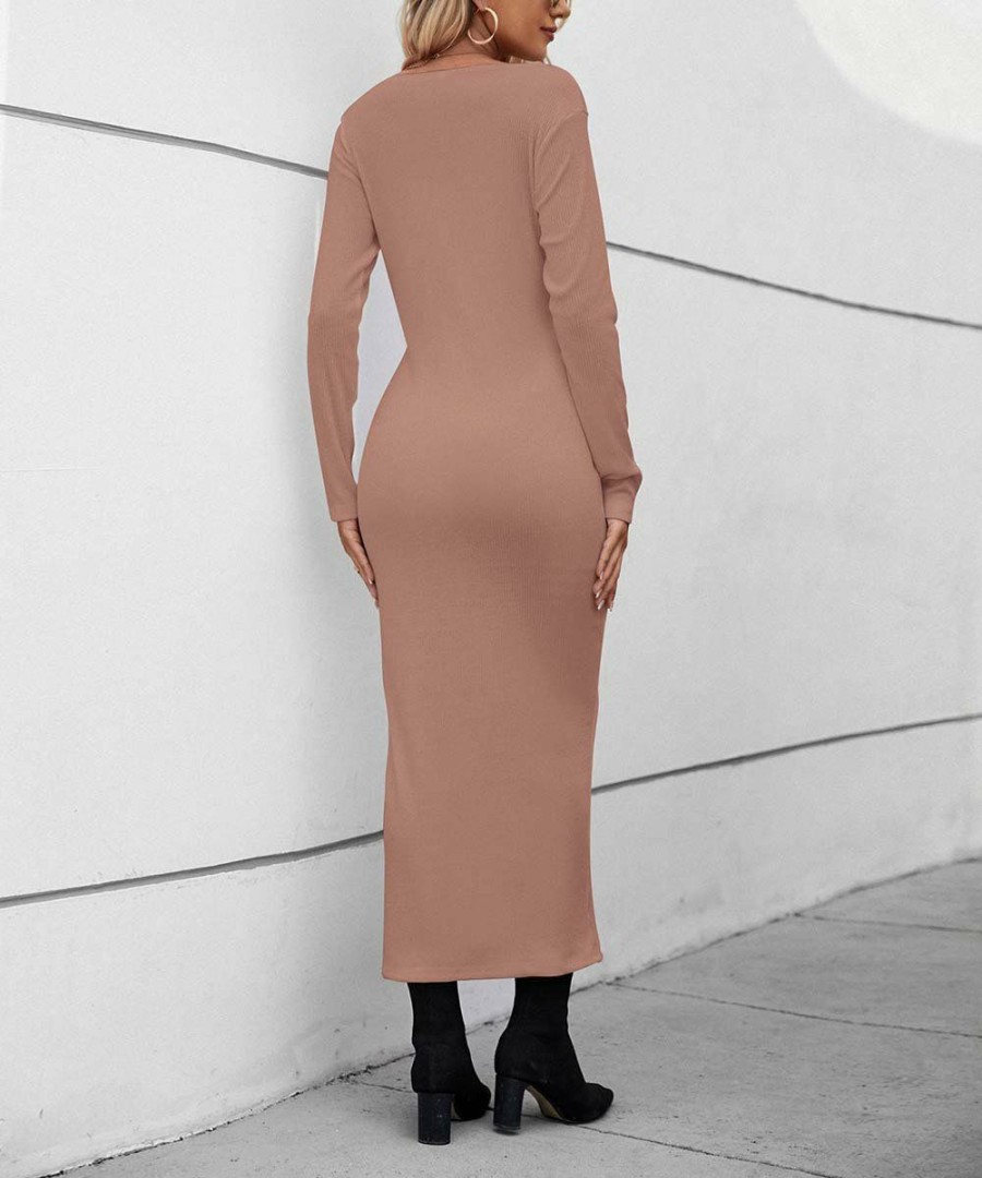 * Clothing | Hot Sale Camisa Pink Dolman Sweater Dress Women