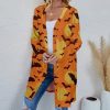 * Clothing | Best Reviews Of Camisa Orange & Yellow Bats Button-Front Cardigan Women