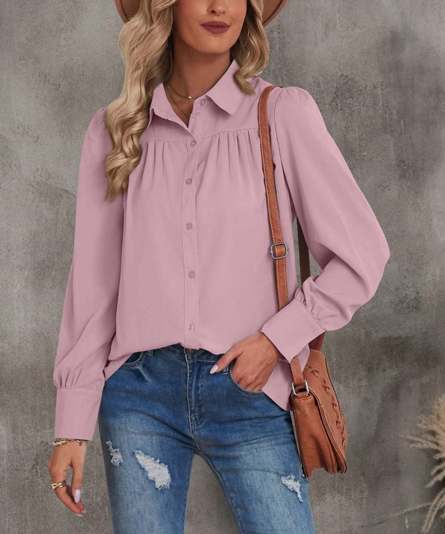 * Other | Hot Sale Camisa Pink Button-Up Top Women