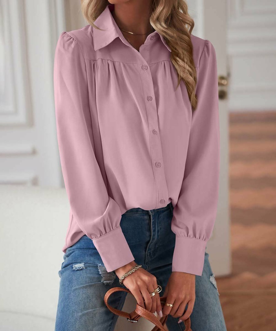 * Other | Hot Sale Camisa Pink Button-Up Top Women