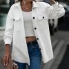 * Clothing | Wholesale Camisa White Pocket Shacket Women