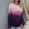 * Clothing | Discount Camisa Purple Trees Crewneck Top Women