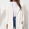 * Clothing | Cheapest Camisa White Fleece Hooded Coat Women