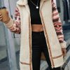 * Clothing | Flash Sale Camisa Khaki & Brown Geometric Patchwork Zip-Up Jacket Women