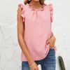 * Clothing | Promo Camisa Pink Ruffle-Trimmed Sleeveless Top Women