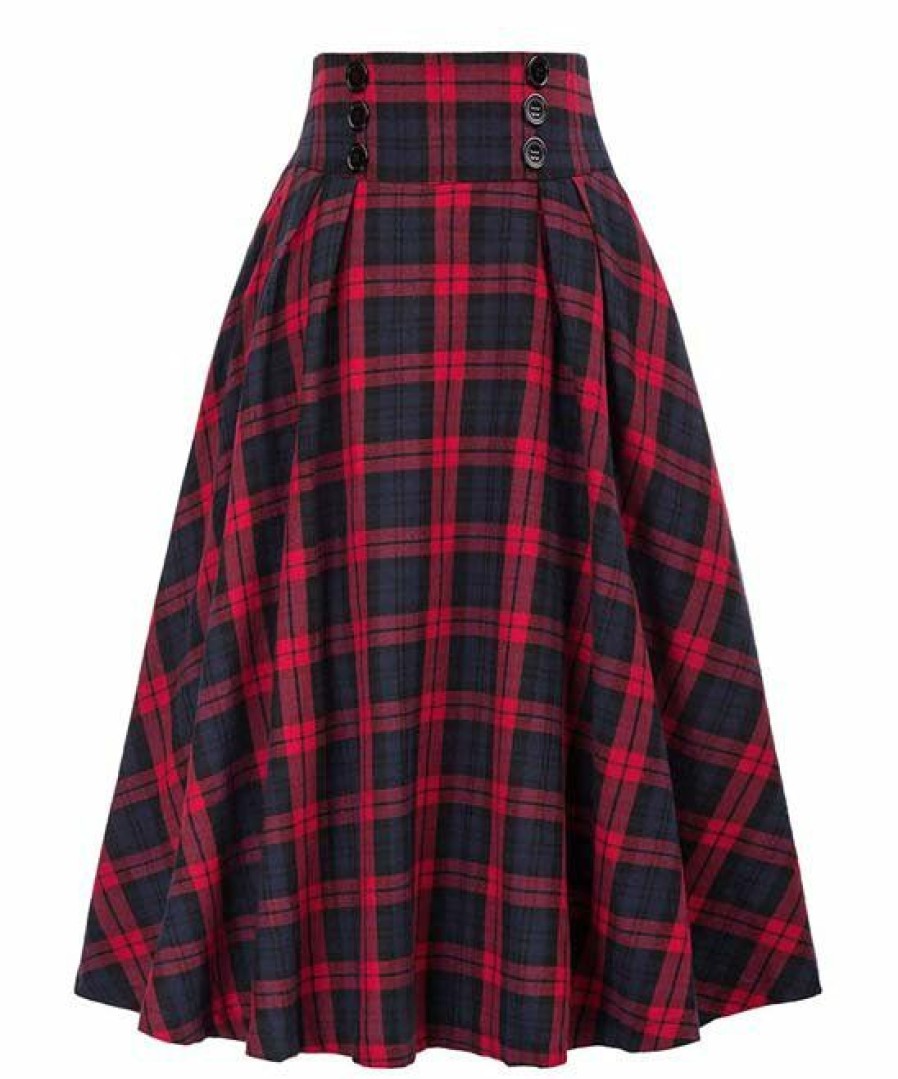 * Clothing | Best Reviews Of Camisa Red Plaid A-Line Skirt Women