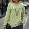 * Other | Best Reviews Of Camisa Green Buffalo Skull Long-Sleeve Tee Women