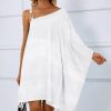 * Clothing | Discount Camisa White Asymmetrical Dress Women