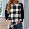 * Clothing | Top 10 Camisa White & Black Plaid Top Women