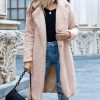 * Clothing | Best Pirce Camisa Pink Shawl Collar Teddy Coat Women