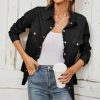 * Clothing | Buy Camisa Black Ruffle-Trim Snap-Up Top Women