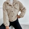 * Clothing | New Camisa Apricot Ribbed Button-Up Jacket Women