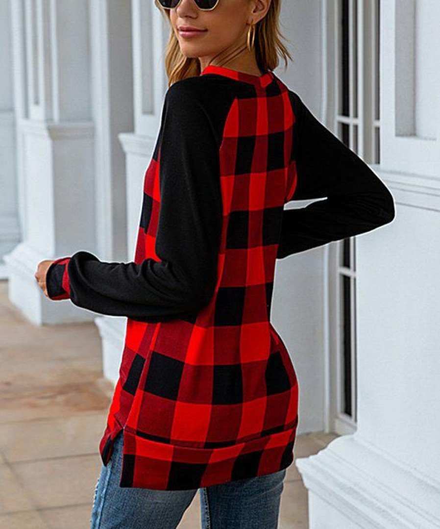 * Clothing | Cheapest Camisa Red & Black Check Top Women