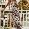 * Clothing | Brand New Camisa White Floral Sleeveless Surplice Maxi Dress Women