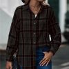 * Clothing | Deals Camisa Black Plaid Oversize Button-Up Women