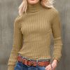 * Clothing | Best Deal Camisa Khaki Knit Turtleneck Women