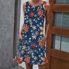 * Clothing | Outlet Camisa Navy Floral Pocket Sleeveless Shift Dress Women